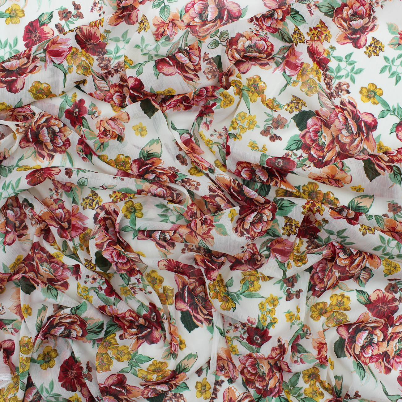 Camiseiro Estampado Floral Translúcido - Rosa e Amarelo