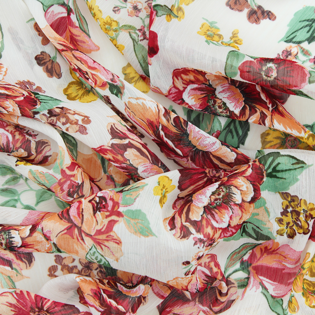 Camiseiro Estampado Floral Translúcido - Rosa e Amarelo