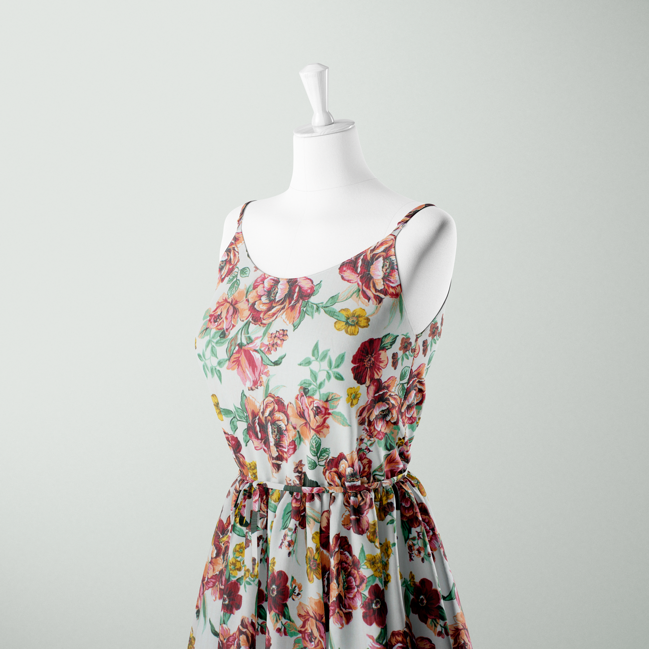 Camiseiro Estampado Floral Translúcido - Rosa e Amarelo