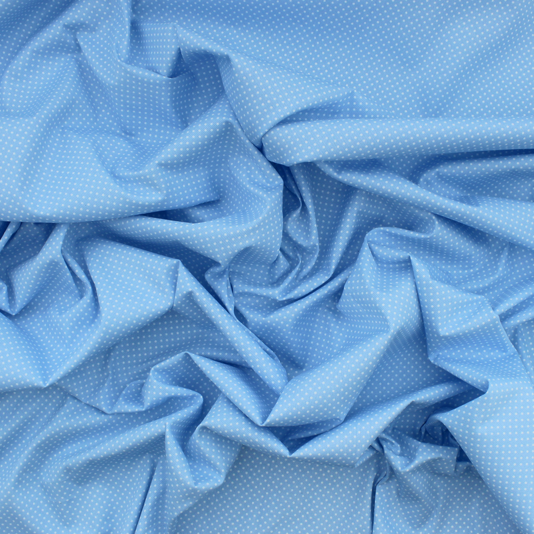 Fustão Estampado Pintas - Fundo Azul