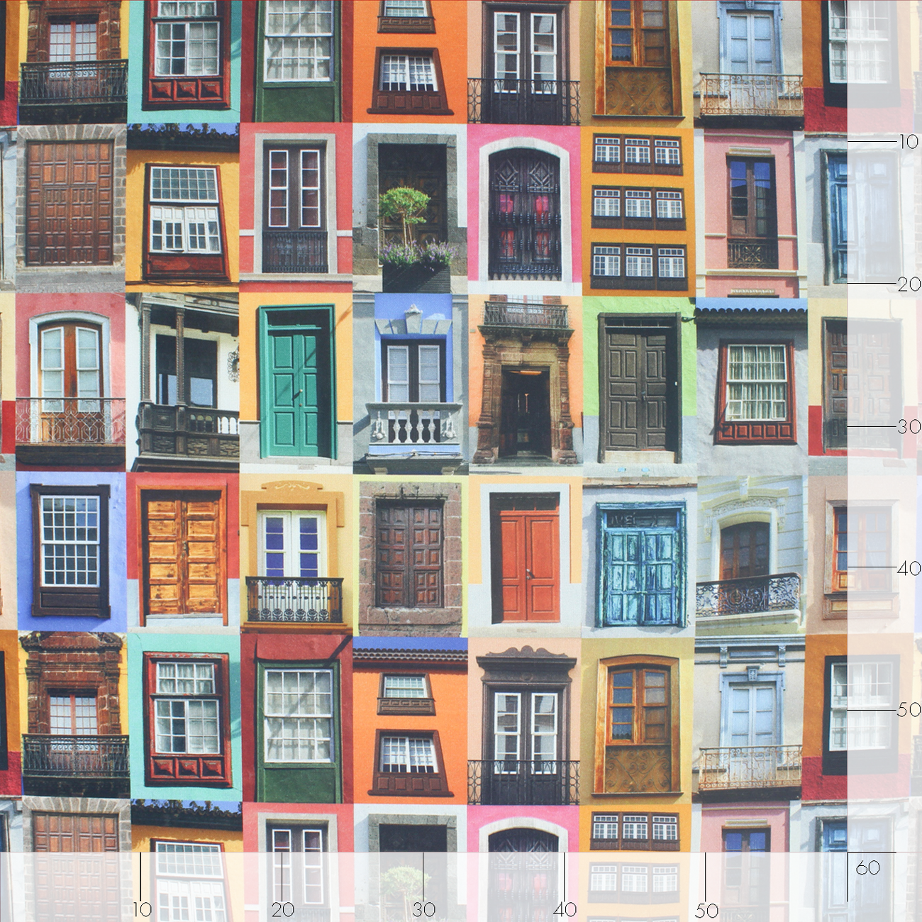 Panamá de Decoración Digital - Ventanas Tradicionales - Amarillo y Naranja