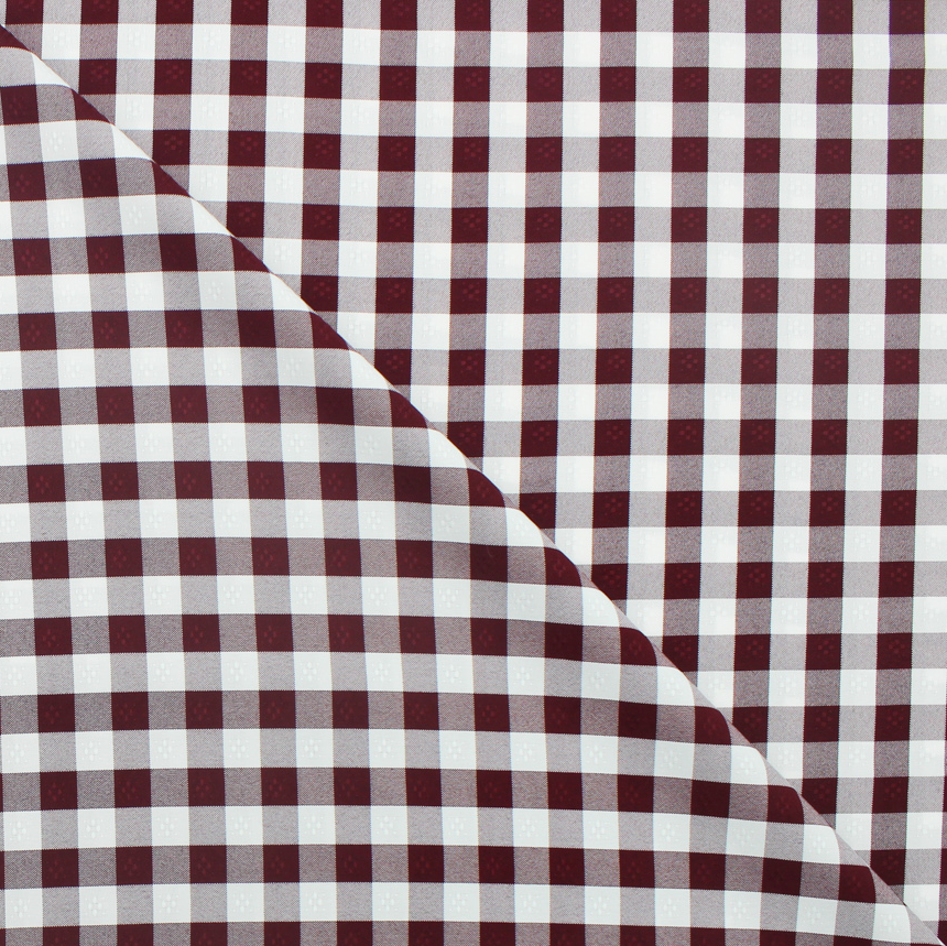 Tela Ajedrez con Relieve - Burdeos