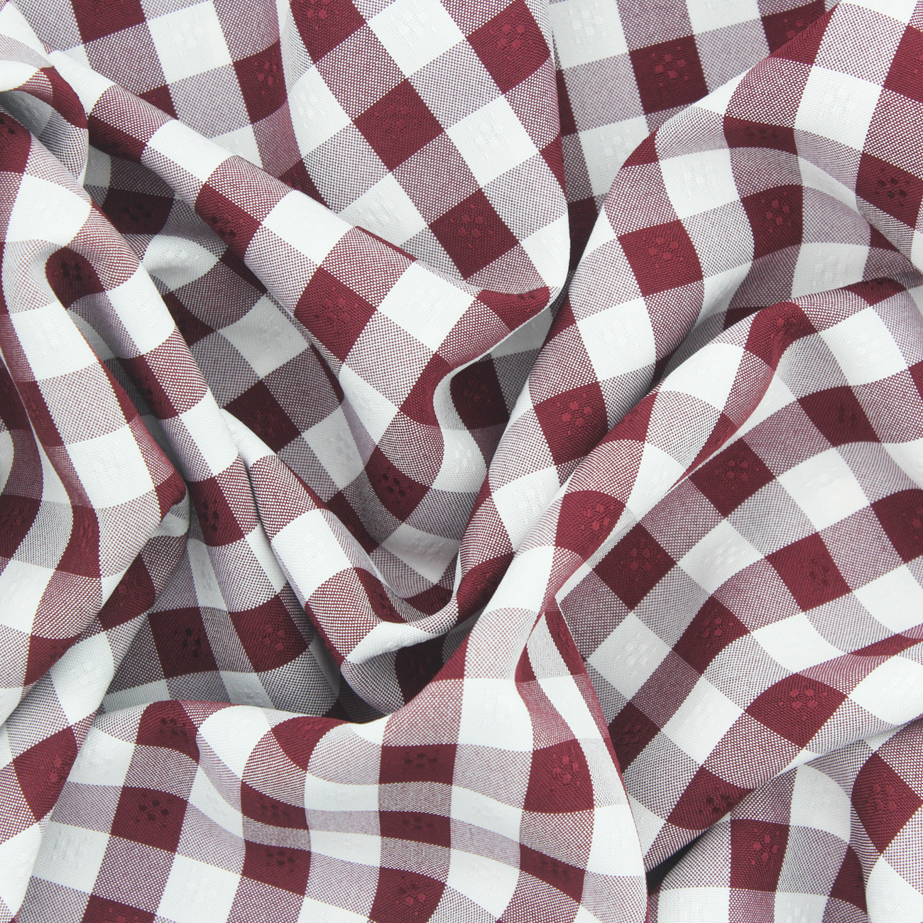 Tela Ajedrez con Relieve - Burdeos