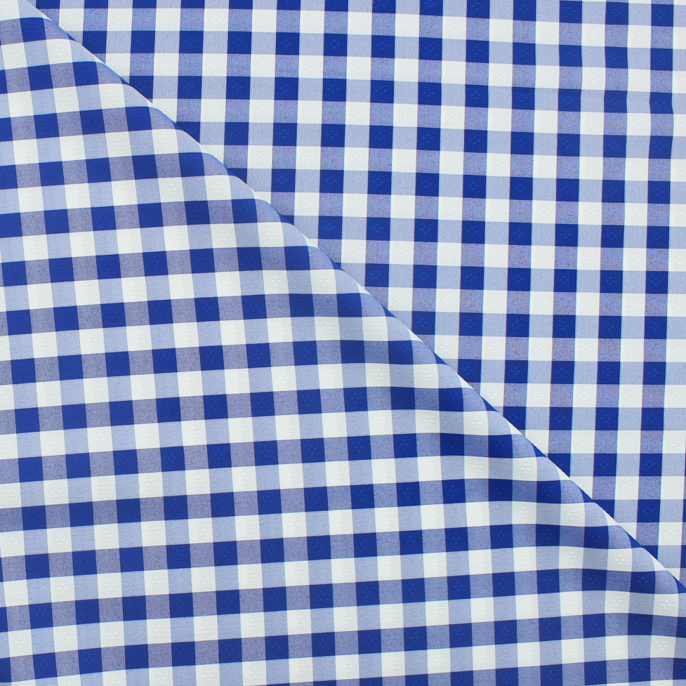 Tecido Xadrez com Relevo - Azul