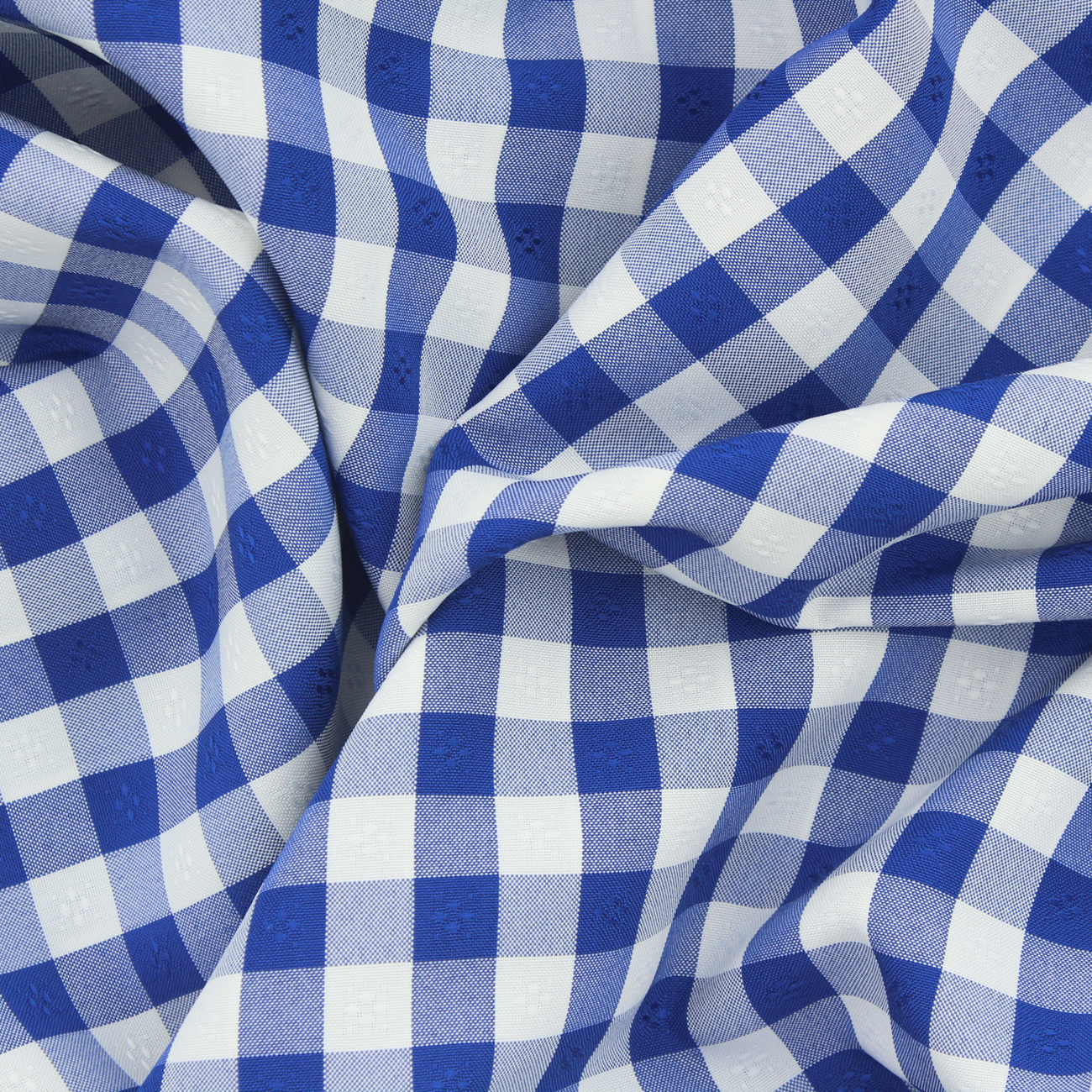 Tecido Xadrez com Relevo - Azul