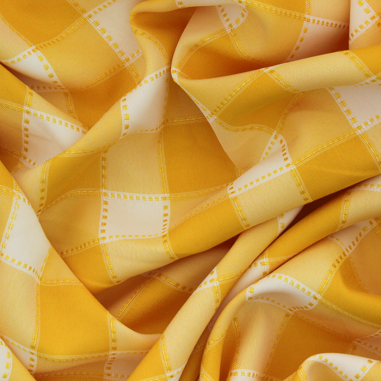 Traced Chess Fabric - Yellow