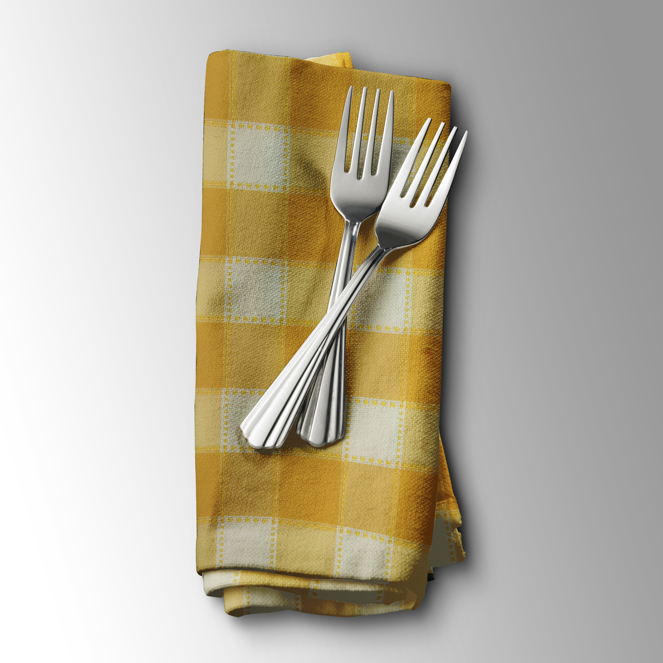 Traced Chess Fabric - Yellow