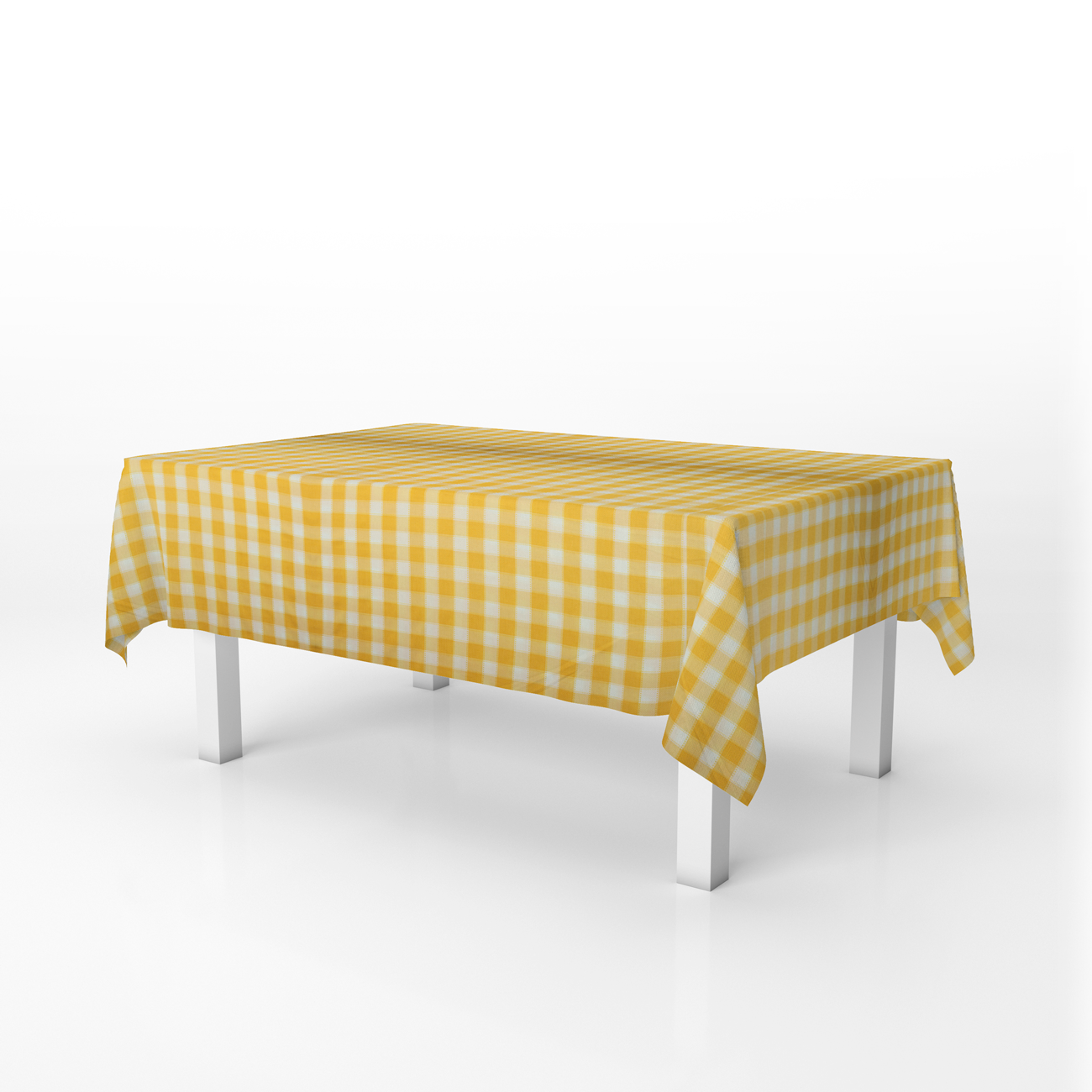 Traced Chess Fabric - Yellow