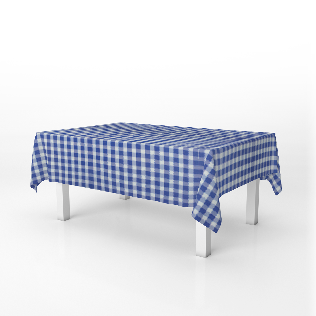 Tecido Xadrez Tracejado - Azul