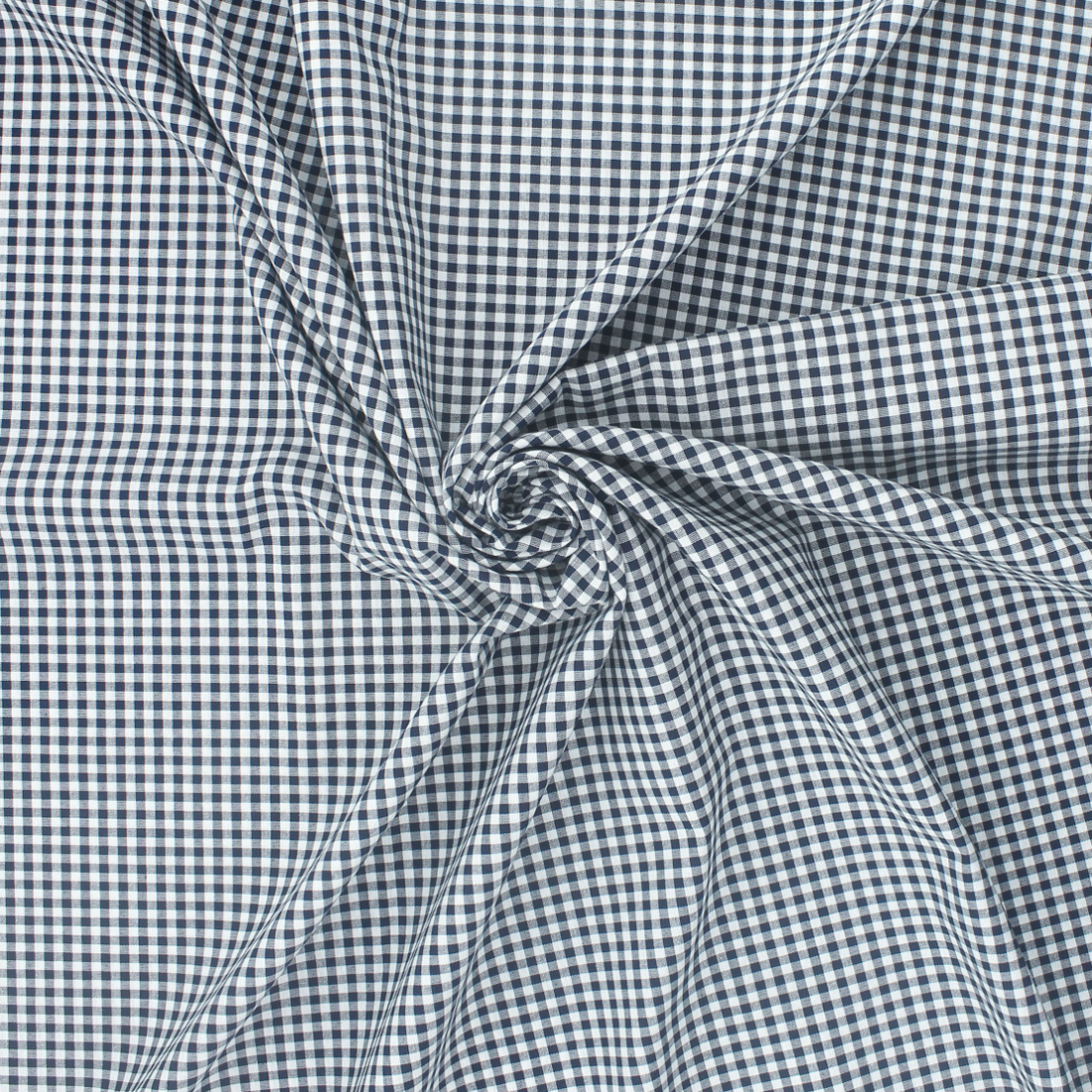Tecido Xadrez Pequeno Vichy - Azul Marinho