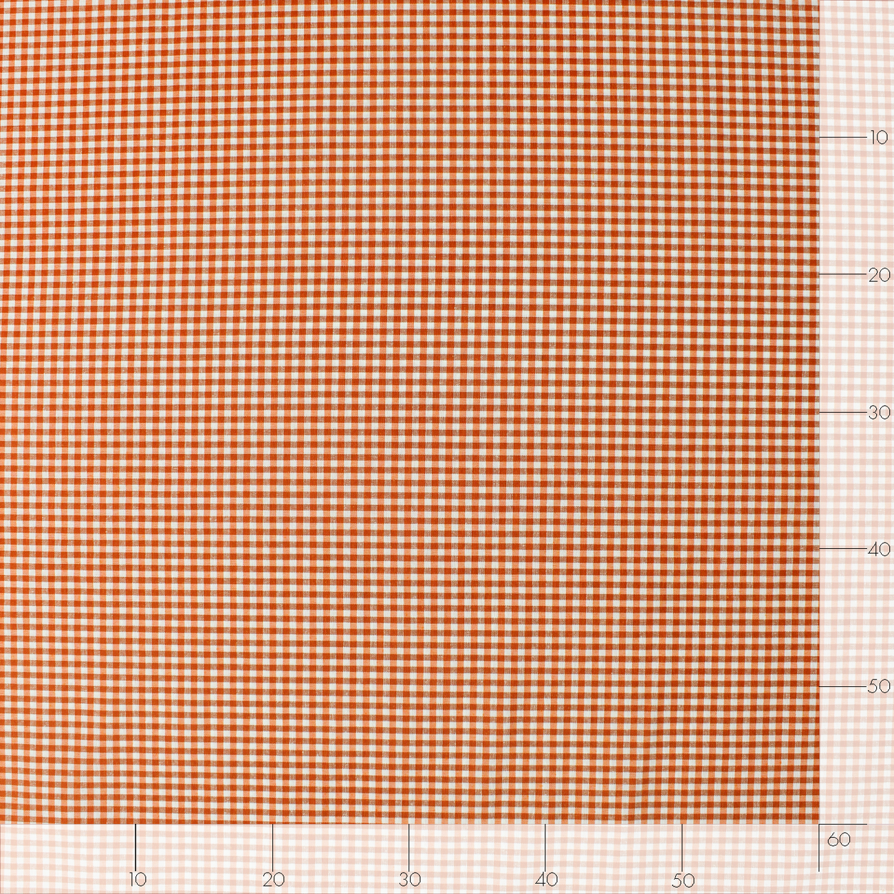 Tela Cuadros Vichy Pequeños - Naranja