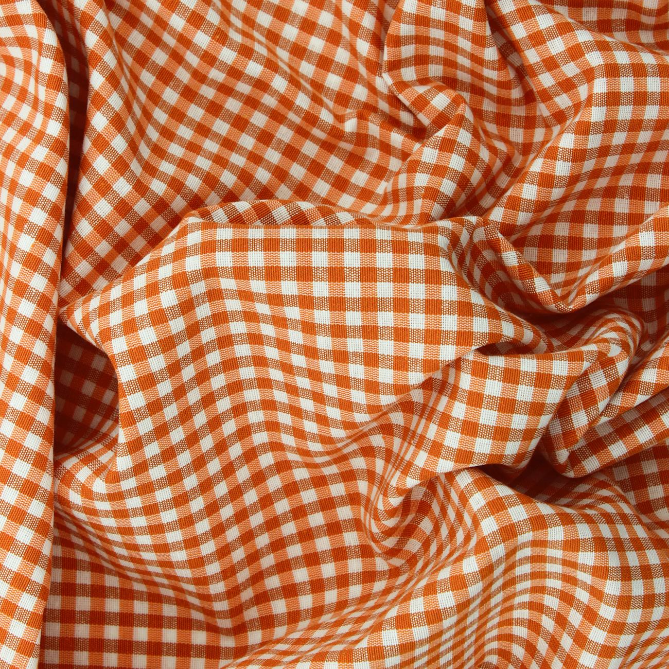 Tela Cuadros Vichy Pequeños - Naranja