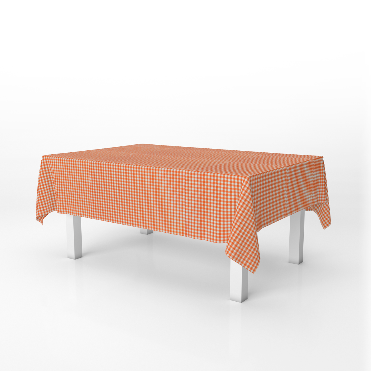 Tela Cuadros Vichy Pequeños - Naranja