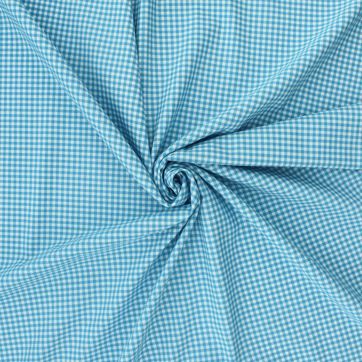 Tecido Xadrez Pequeno Vichy - Azul Turquesa