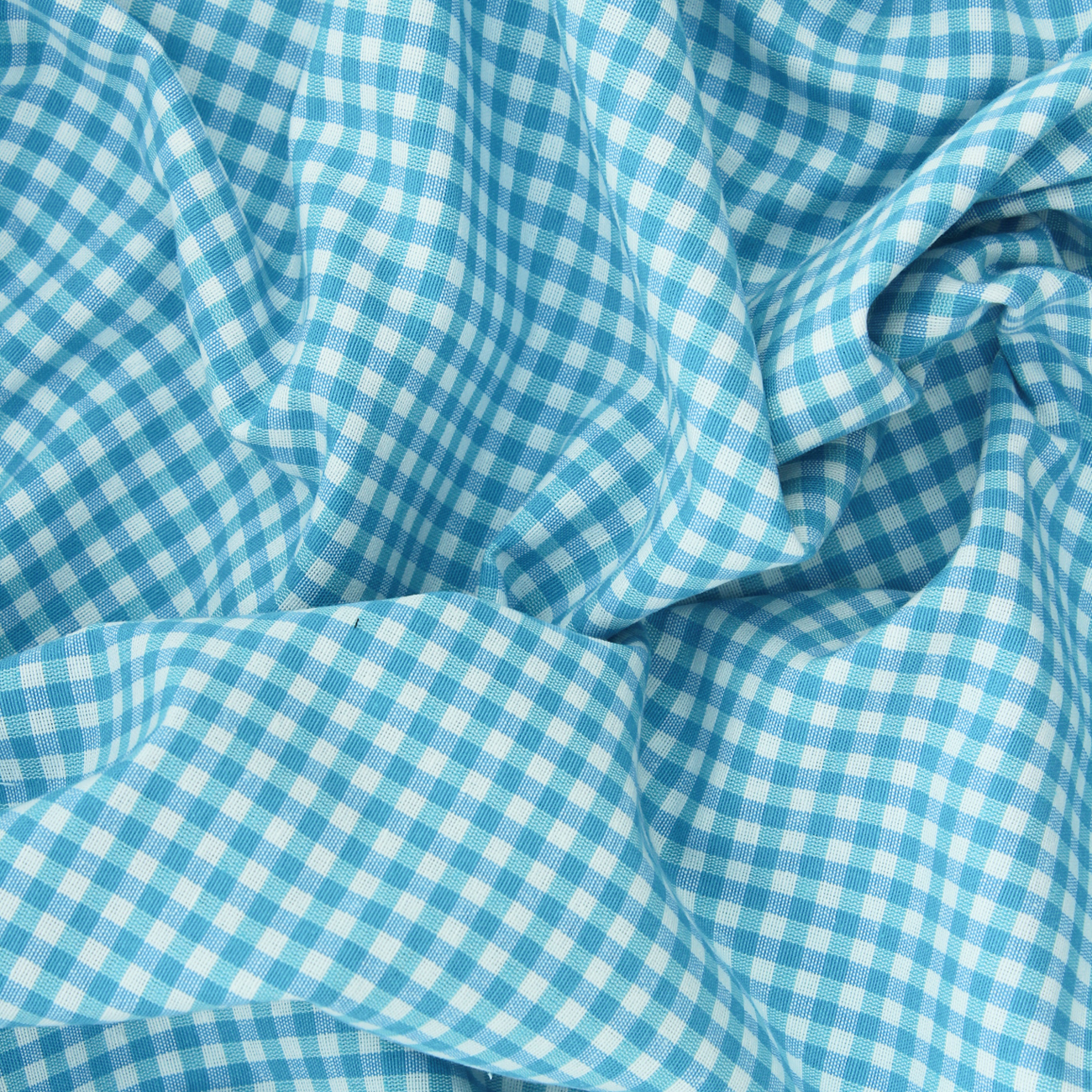 Tecido Xadrez Pequeno Vichy - Azul Turquesa