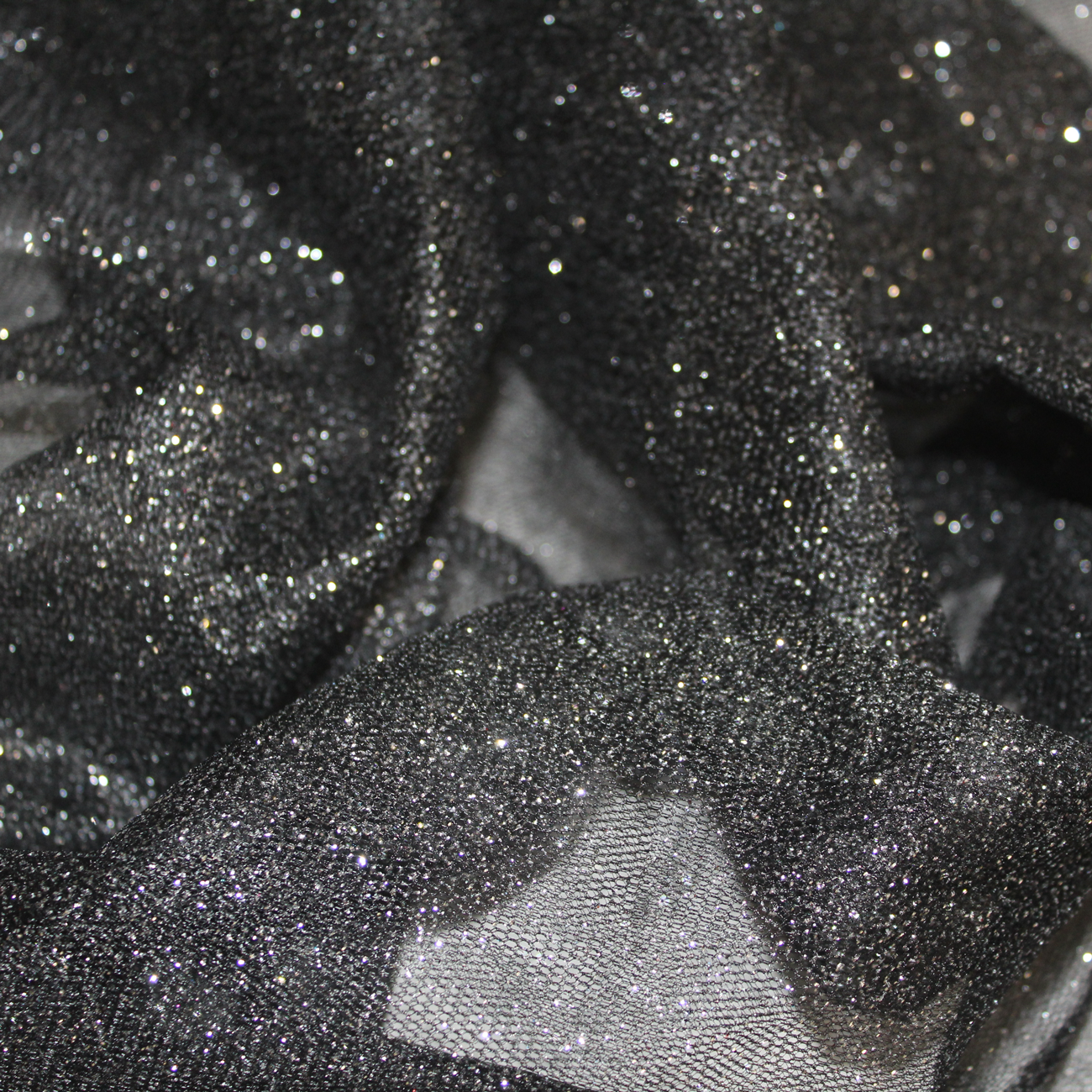 Tule com Brilho - Preto