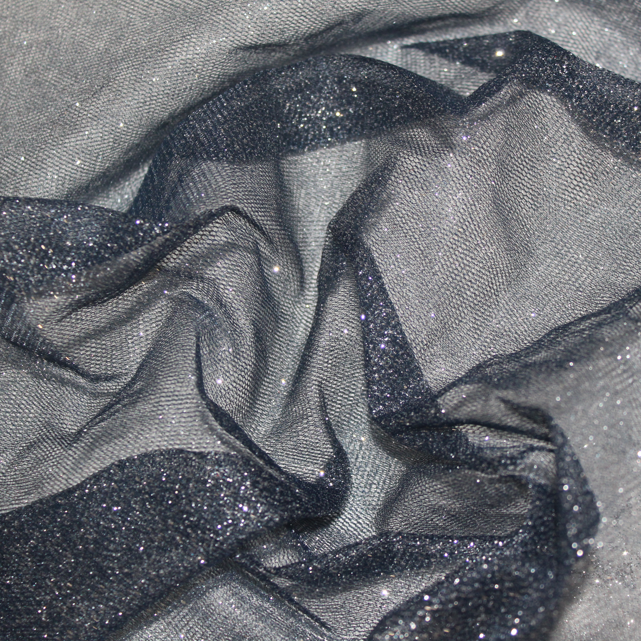 Tule com Brilho - Azul Marinho