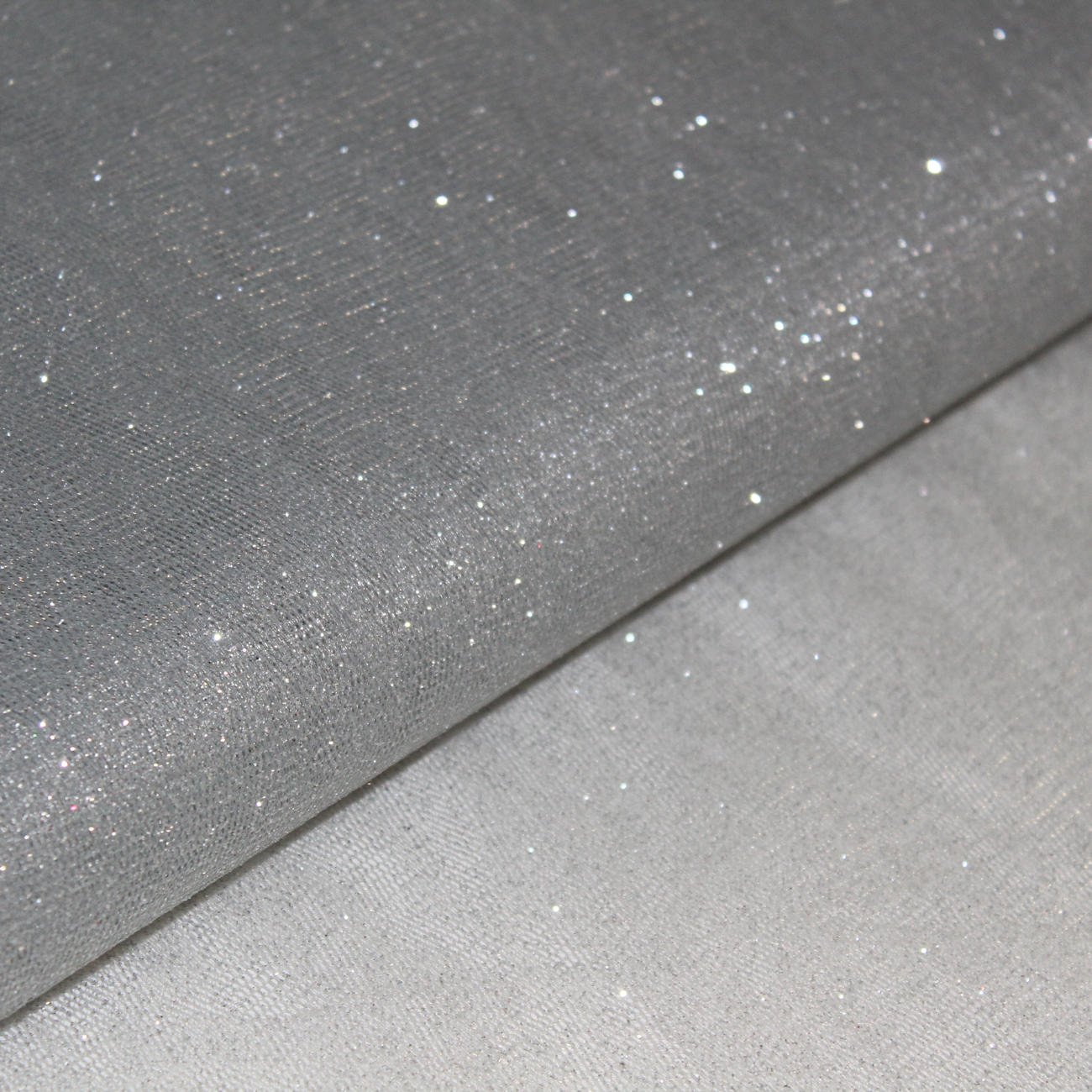 Tule com Brilho - Cinzento