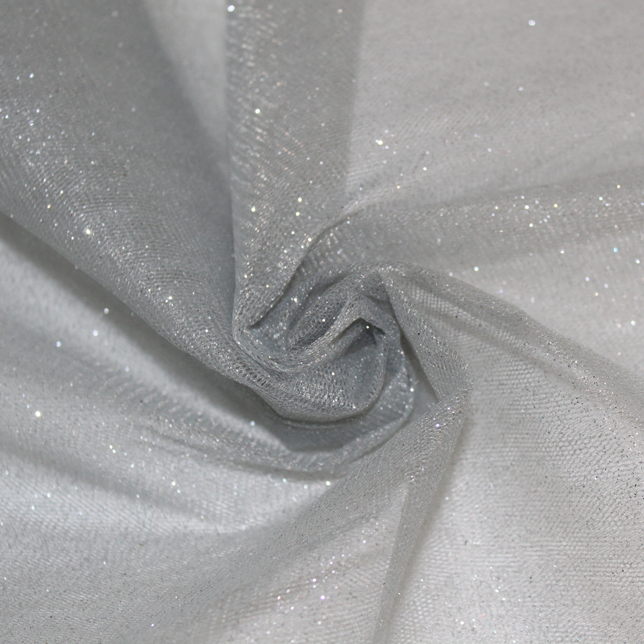 Tule com Brilho - Cinzento