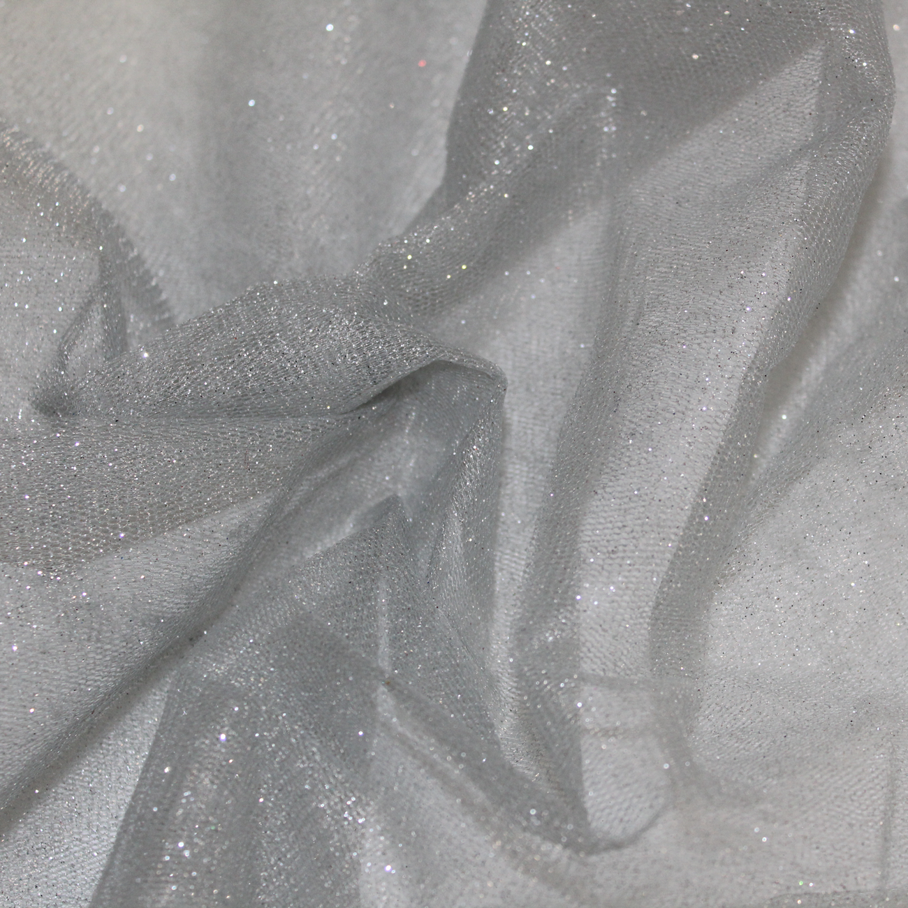 Tule com Brilho - Cinzento