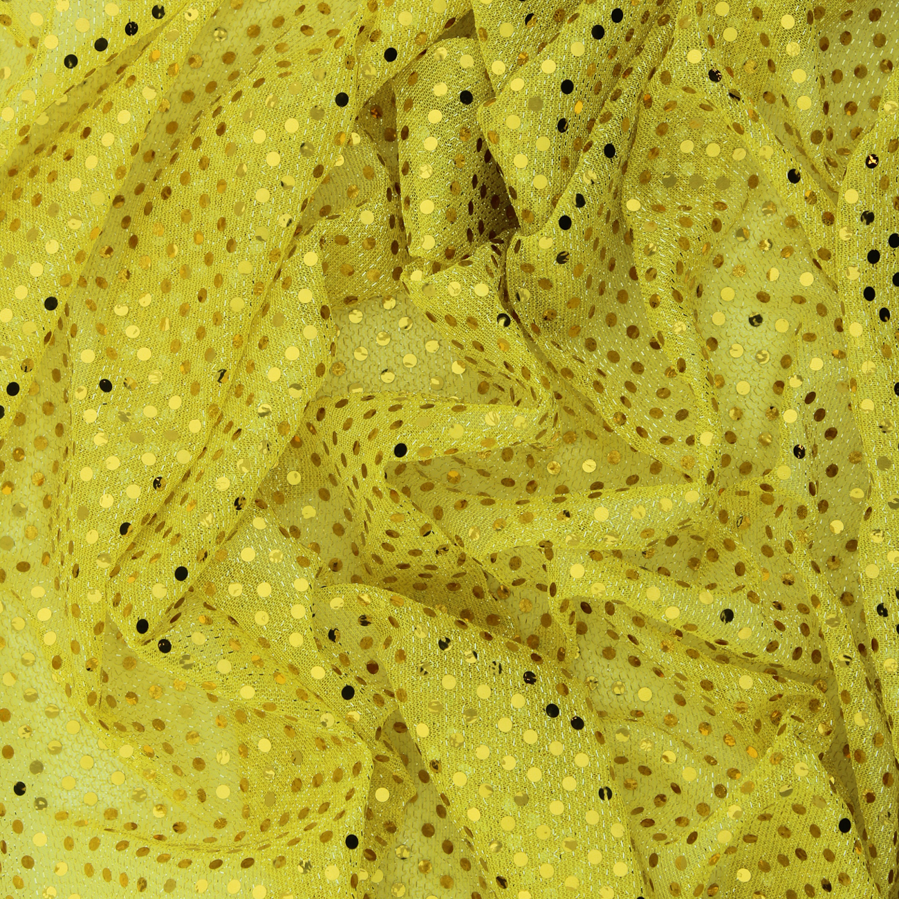 Malla Paiette con Lentejuelas - Amarillo