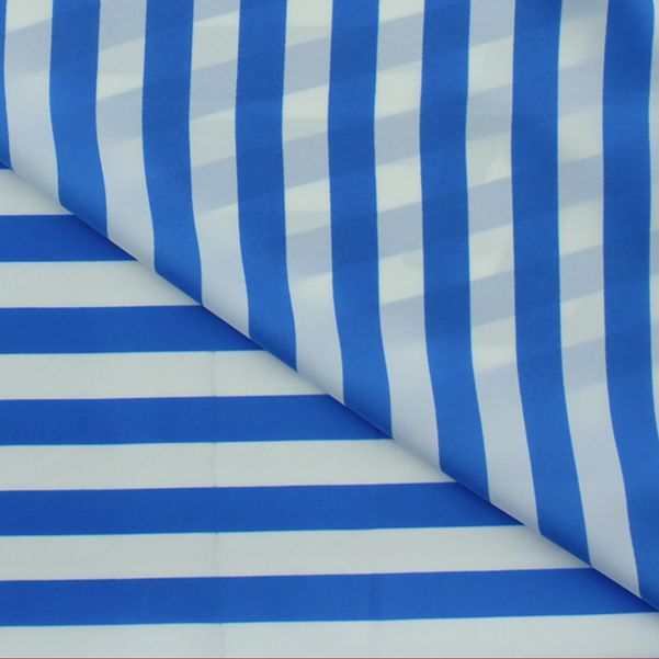 Rayas de raso estampadas Carnival - Azul