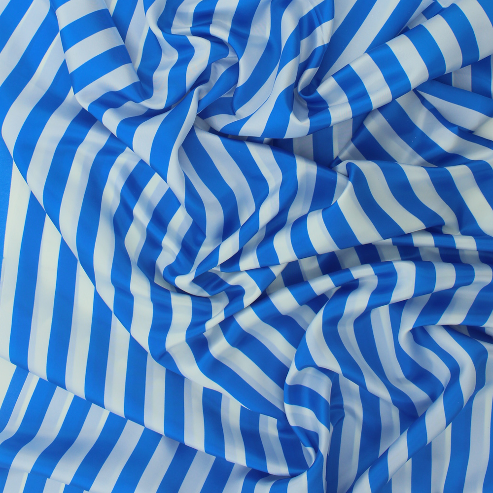 Rayas de raso estampadas Carnival - Azul