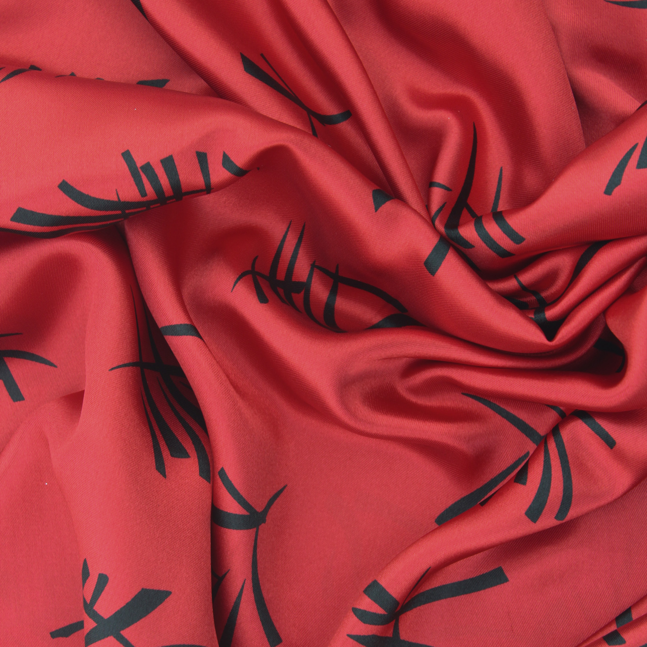 Cetim Estampado Carnaval Samurai - Vermelho