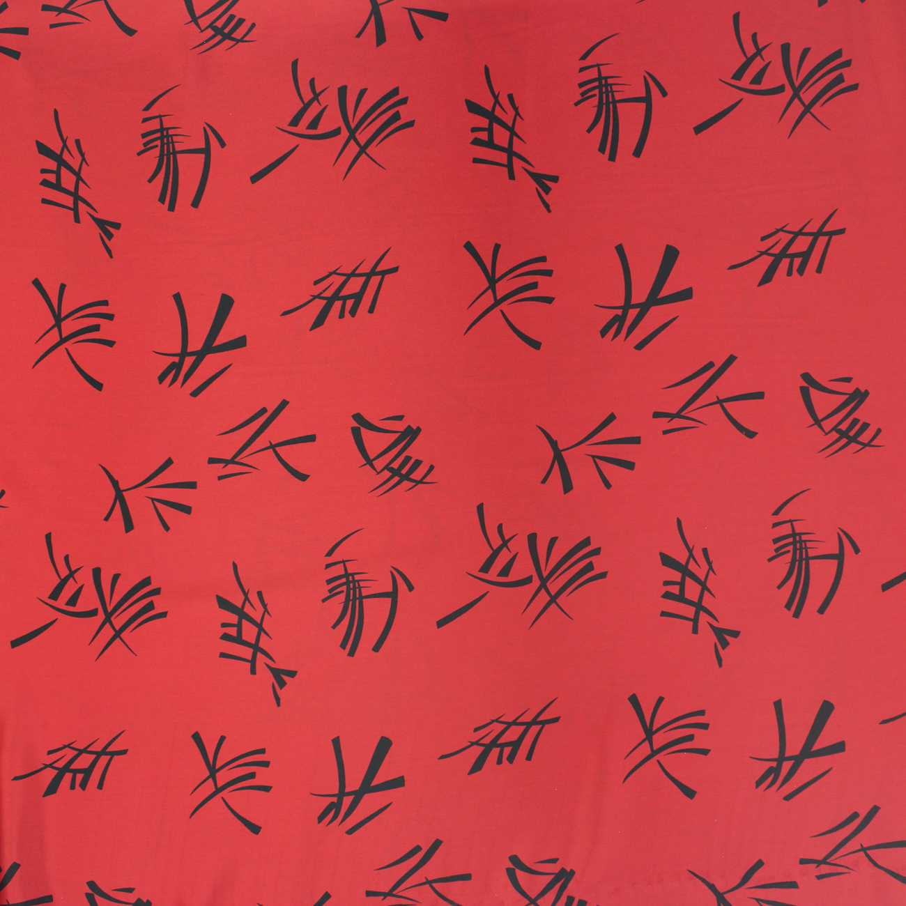 Cetim Estampado Carnaval Samurai - Vermelho