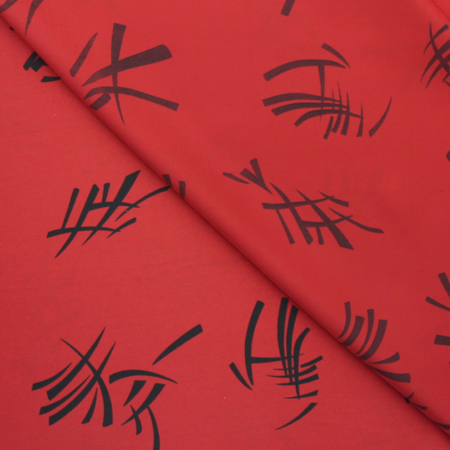 Cetim Estampado Carnaval Samurai - Vermelho