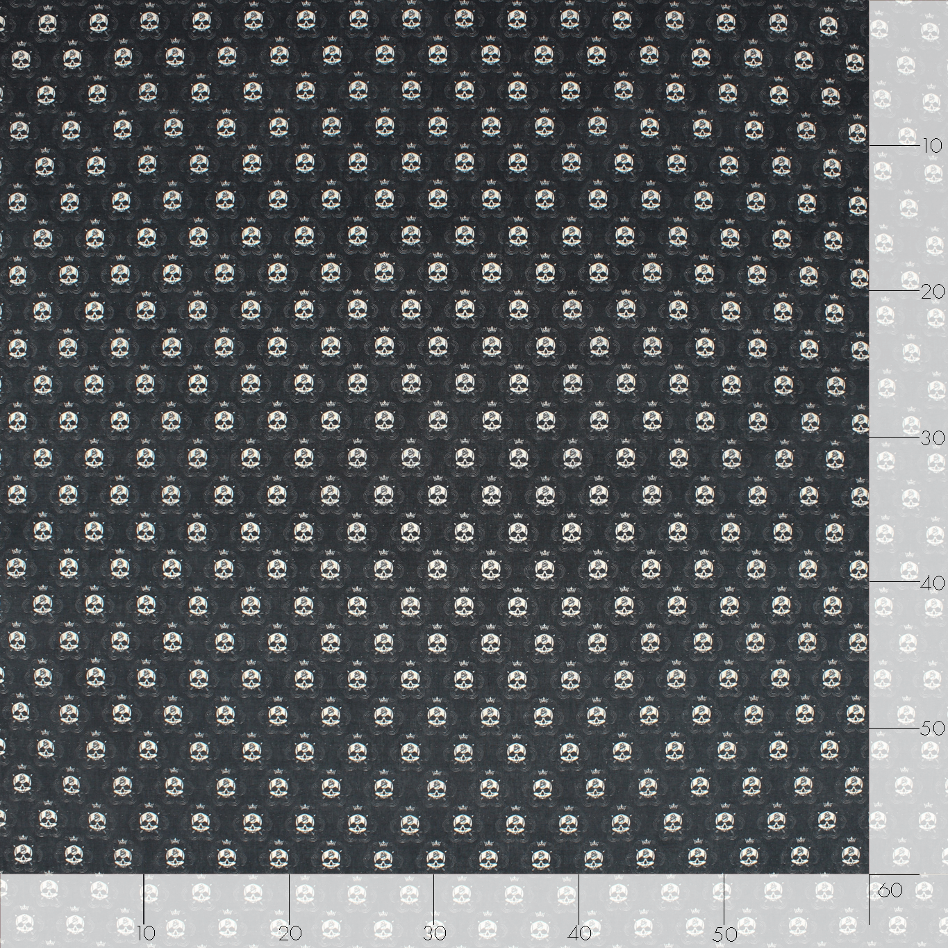 Algodão Estampado - Caveiras - preto Algodões Estampados Tecido para Decoração e Vestuário