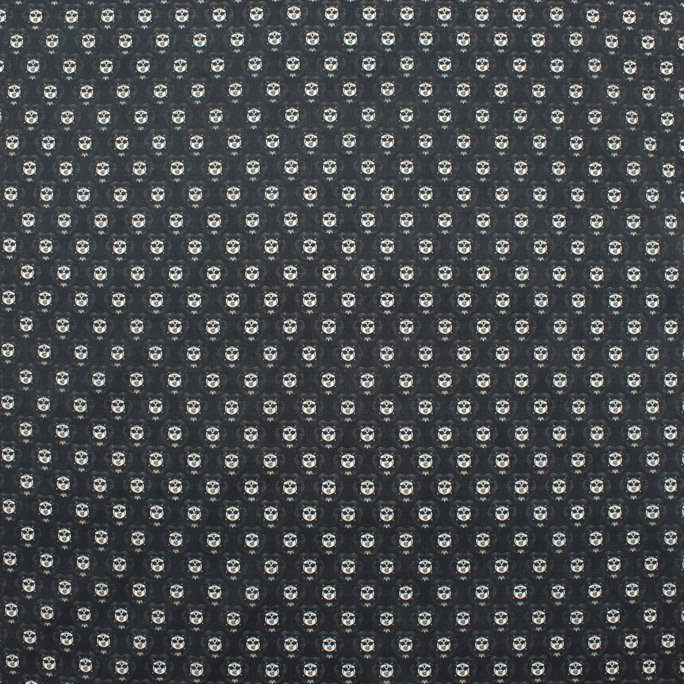 Algodão Estampado - Caveiras - preto Algodões Estampados Tecido para Decoração e Vestuário