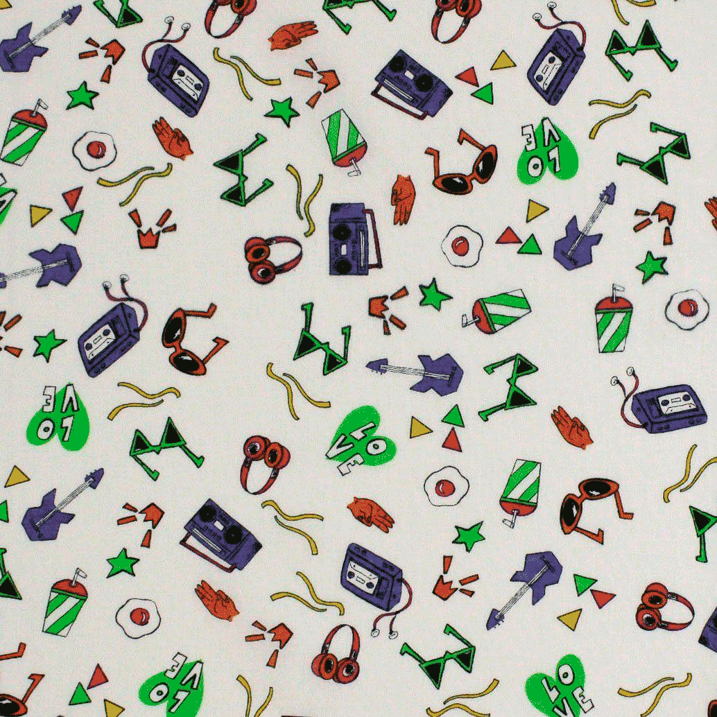 Algodão Estampado electrónica - verde Algodões Estampados Tecido para Decoração e Vestuário