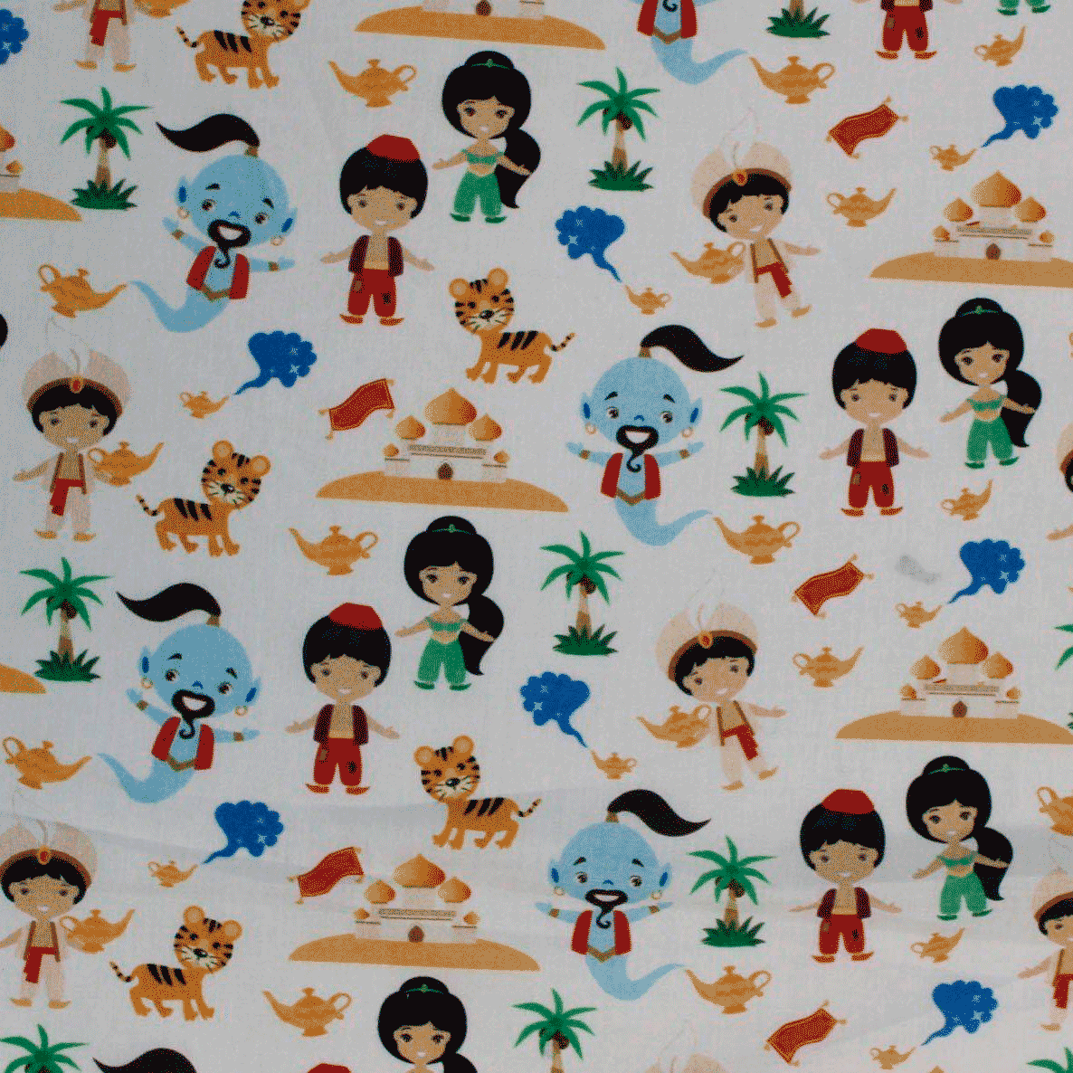 Algodão estampado fantasma - branco Algodões Estampados Tecido para Decoração e Vestuário