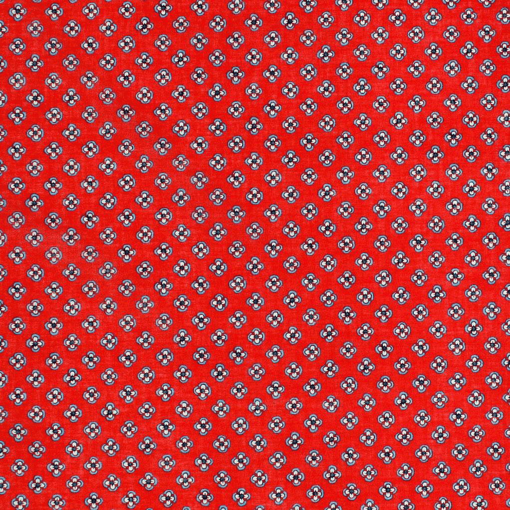 Algodão Estampado floral - vermelho Algodões Estampados Tecido para Decoração e Vestuário