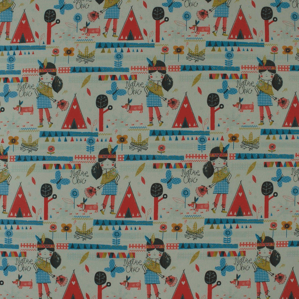 Algodão estampado india - pérola Algodões Estampados Tecido para Decoração e Vestuário