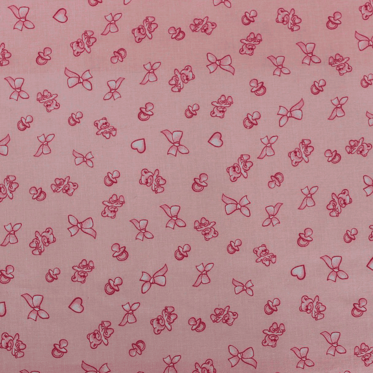 Algodão estampado laços - rosa Algodões Estampados Tecido para Decoração e Vestuário