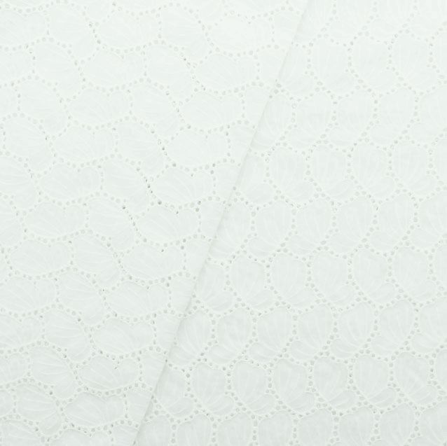 Bordado Inglês Liso - branco Bordado Inglês Tecido para Vestuário