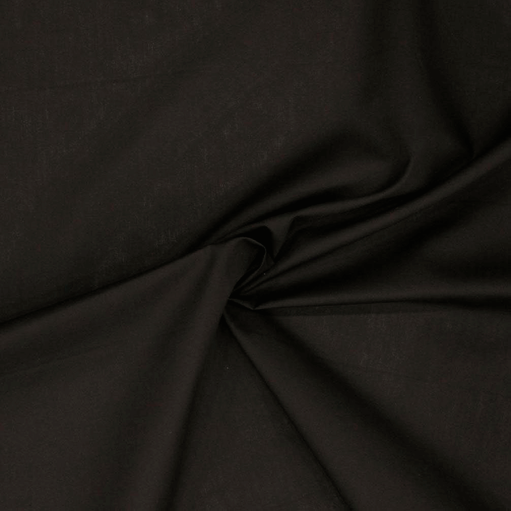 Cambraia lisa - preto Cambraia Tecido para Vestuário