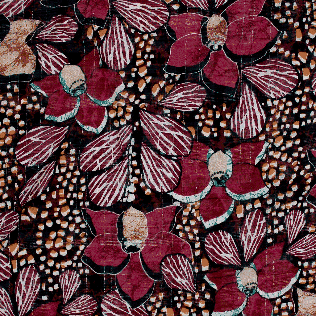 Camiseiro Estampado Algodão floral - bordeaux e rosa Camiseiro de Algodão Tecido para Vestuário