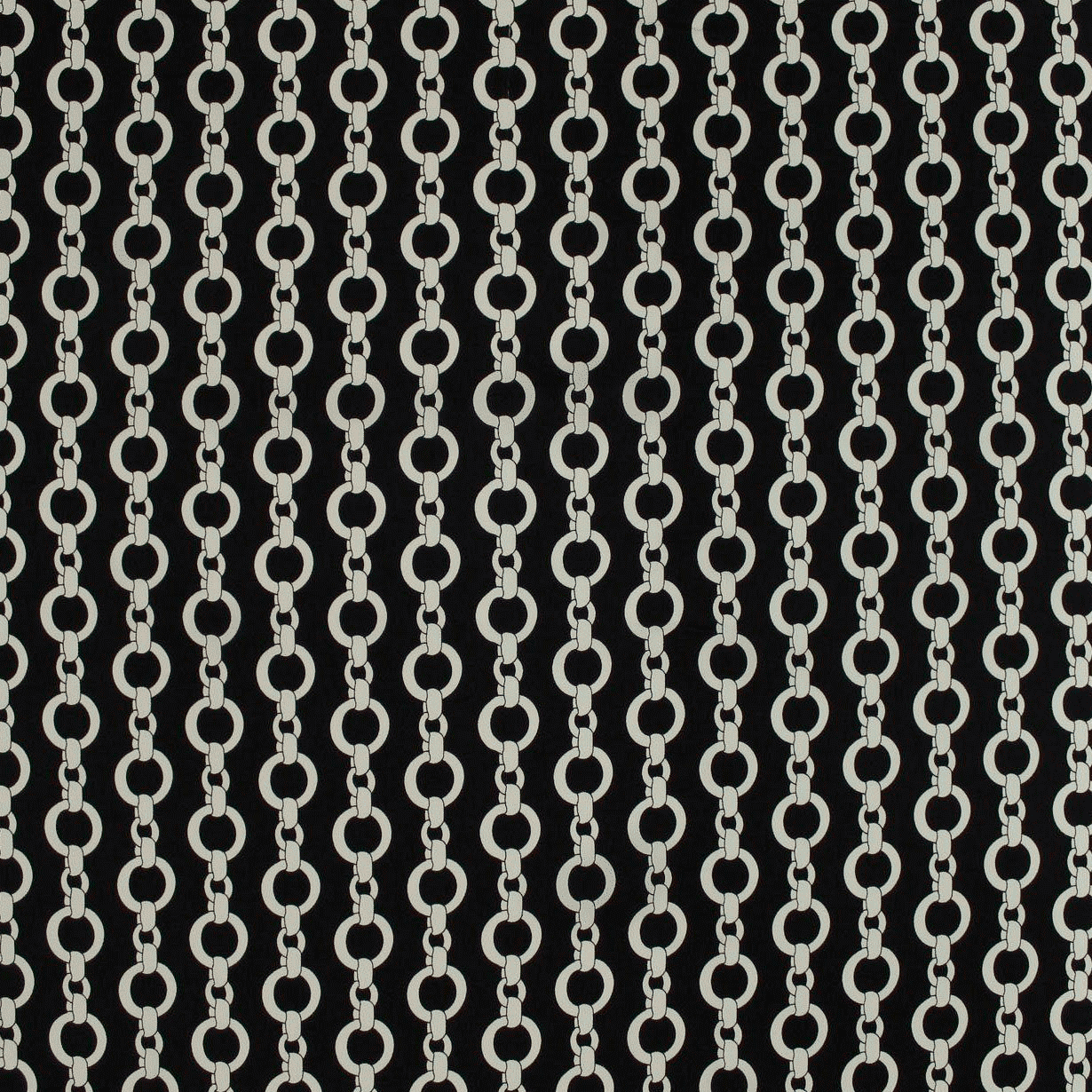 Camiseiro Estampado correntes - preto e branco Sedas Poliéster Tecido para Vestuário