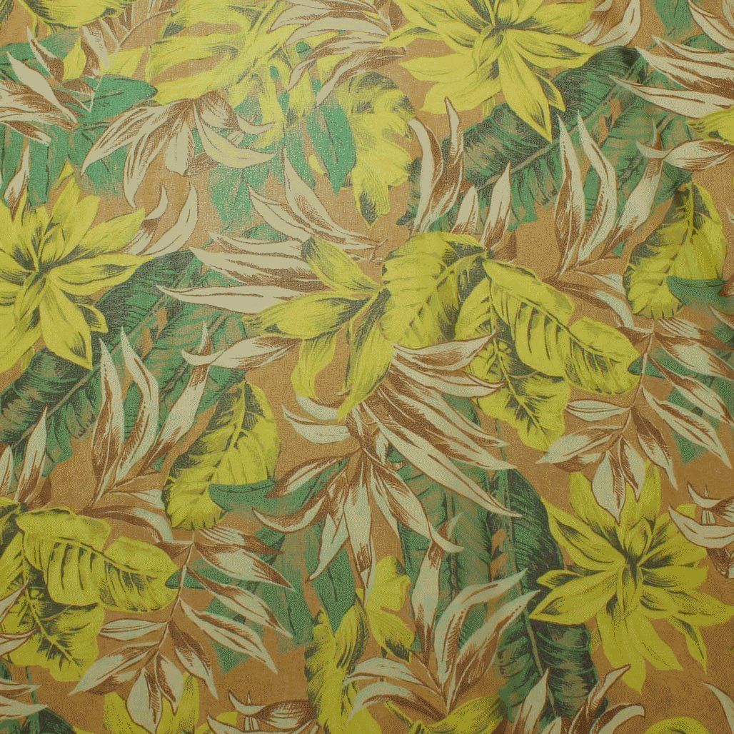 Camiseiro Estampado Translúcido Floral - amarelo Sedas Poliéster Tecido para Vestuário