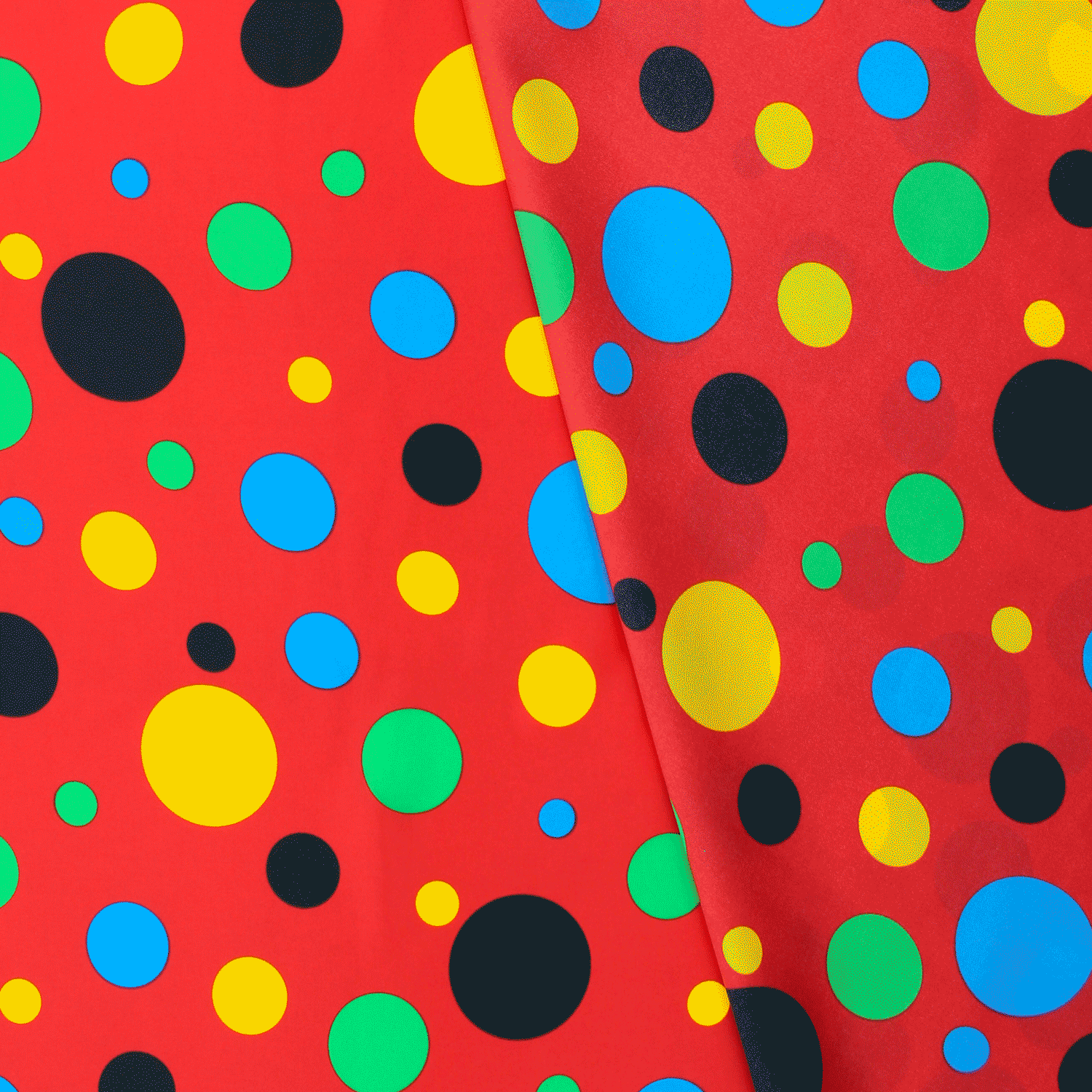 Cetim Estampado Carnaval Bolas - vermelho Cetim Estampado Tecido para Vestuário