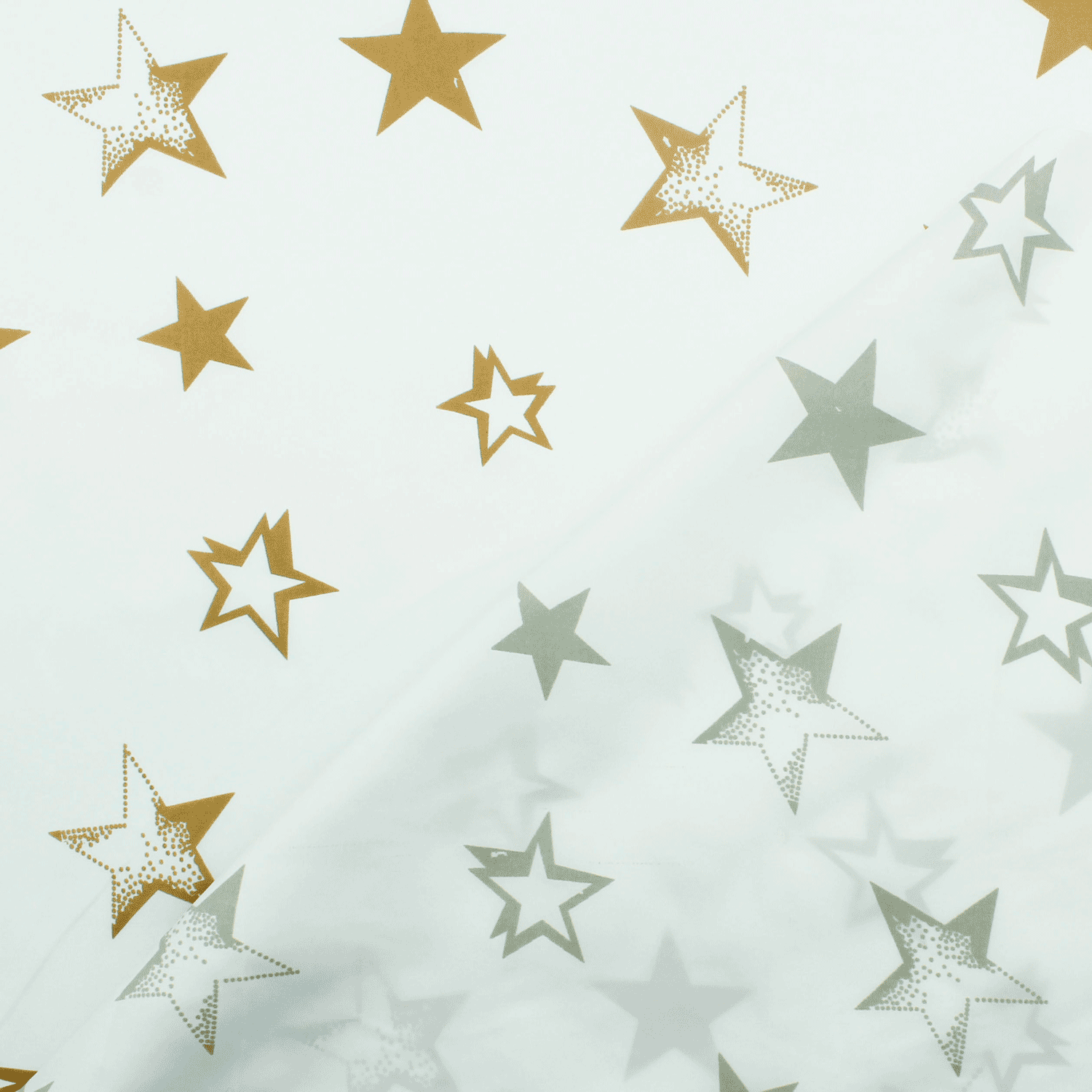 Cetim Estampado Carnaval Estrelas - branco Cetim Estampado Tecido para Vestuário