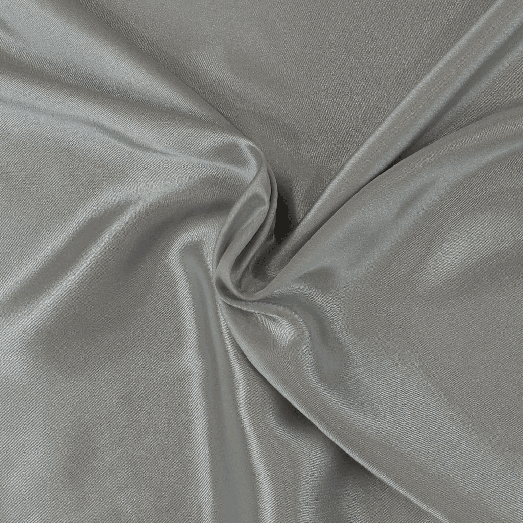 Cetim Poliester Cinza Cetim Poliéster Tecido para Vestuário