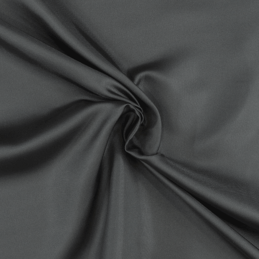 Cetim Poliester Cinza Escuro Cetim Poliéster Tecido para Vestuário