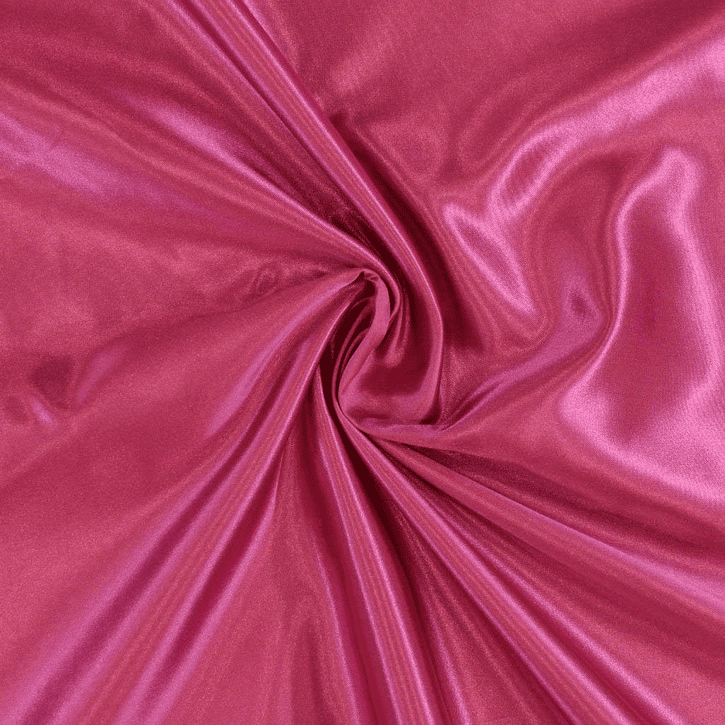 Cetim Poliester Fúxia Cetim Poliéster Tecido para Vestuário