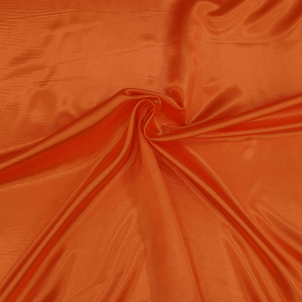 Cetim Poliester Laranja Cetim Poliéster Tecido para Vestuário