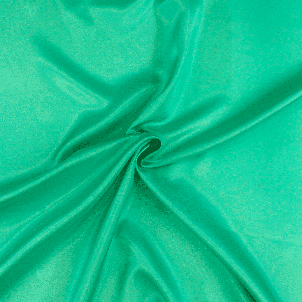Cetim Poliester Verde Agua Cetim Poliéster Tecido para Vestuário