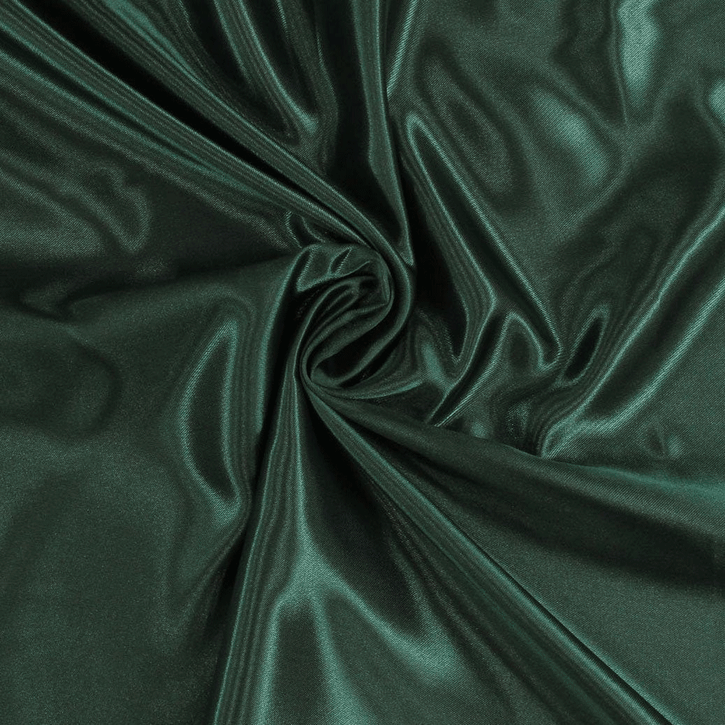 Cetim Poliester Verde Escuro Cetim Poliéster Tecido para Vestuário